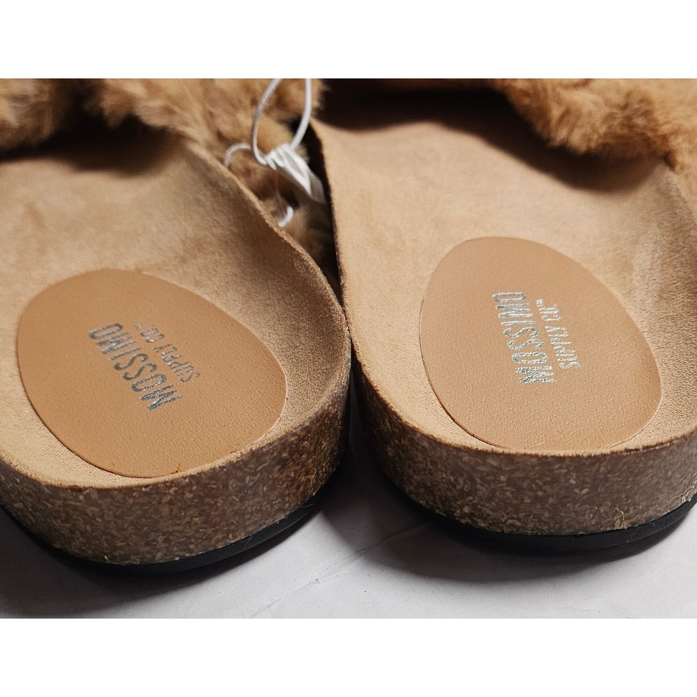 Mossimo Supply Co Bella Faux Fur Slides Tan Women's Size 7.5 Slip On Sandals New - Picture 6 of 12
